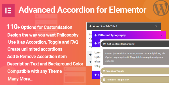WPElite Advanced Accordion For Elementor Preview Wordpress Plugin - Rating, Reviews, Demo & Download