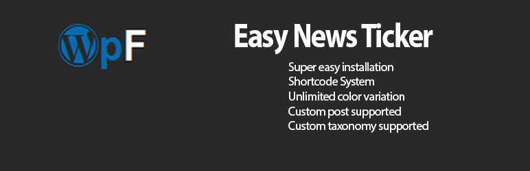 WpF Easy News Ticker Preview Wordpress Plugin - Rating, Reviews, Demo & Download