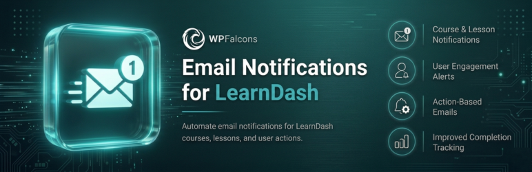 WPFalcons Email Notifications For LearnDash Preview Wordpress Plugin - Rating, Reviews, Demo & Download