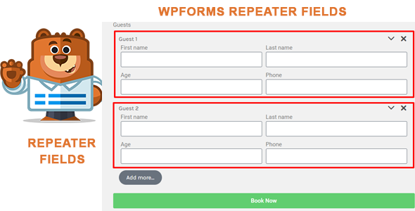 WPForms Repeater Fields Preview Wordpress Plugin - Rating, Reviews, Demo & Download