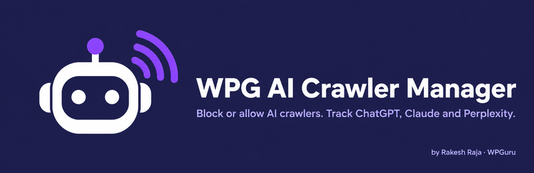 WPG AI Crawler Manager Preview Wordpress Plugin - Rating, Reviews, Demo & Download