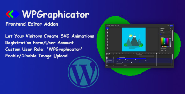 WPGraphicator Frontend Editor Addon Preview Wordpress Plugin - Rating, Reviews, Demo & Download