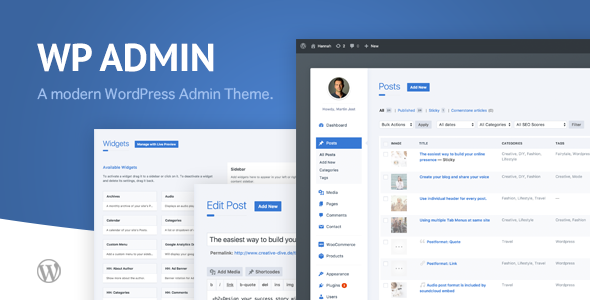Wphave Admin – A Clean And Modern WordPress Admin Theme Preview - Rating, Reviews, Demo & Download