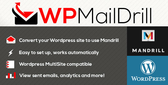 WPMailDrill – Mandrill Plugin for Wordpress Preview - Rating, Reviews, Demo & Download