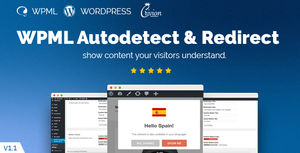 WPML Redirect Based On IP Country Preview Wordpress Plugin - Rating, Reviews, Demo & Download