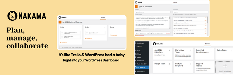 WPNakama – Fast And Simple Project Management Tool Preview Wordpress Plugin - Rating, Reviews, Demo & Download