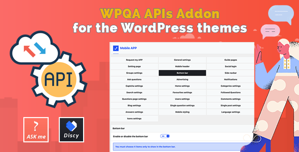 WPQA APIs Addon For The WordPress Themes Preview - Rating, Reviews, Demo & Download