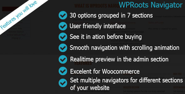 WPRoots Navigator Preview Wordpress Plugin - Rating, Reviews, Demo & Download