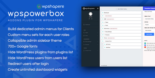 WPSPowerbox – Addon For WPShapere WordPress Admin Theme Preview - Rating, Reviews, Demo & Download