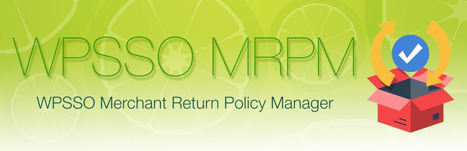 WPSSO Merchant Return Policy Manager Preview Wordpress Plugin - Rating, Reviews, Demo & Download