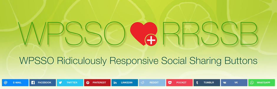 WPSSO Ridiculously Responsive Social Sharing Buttons (RRSSB) Preview Wordpress Plugin - Rating, Reviews, Demo & Download