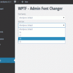 WPTF Admin Font Changer