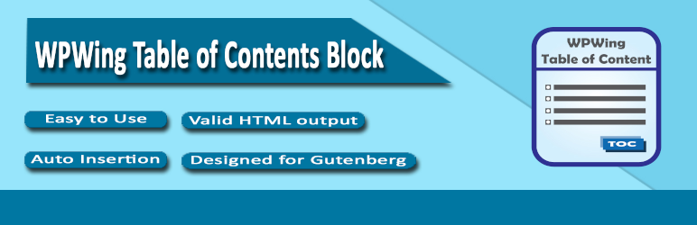 WPWing Table Of Contents Block Preview Wordpress Plugin - Rating, Reviews, Demo & Download