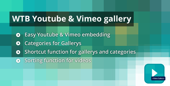 WTB Youtube & Vimeo Gallery Preview Wordpress Plugin - Rating, Reviews, Demo & Download