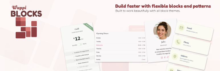 Wuppi Blocks Preview Wordpress Plugin - Rating, Reviews, Demo & Download