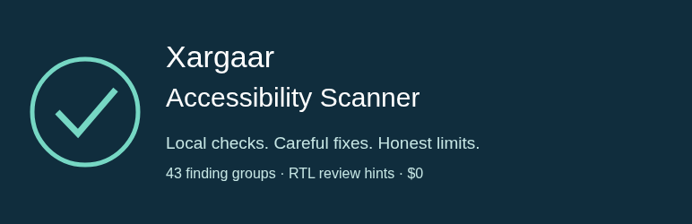 Xargaar Accessibility Scanner Preview Wordpress Plugin - Rating, Reviews, Demo & Download
