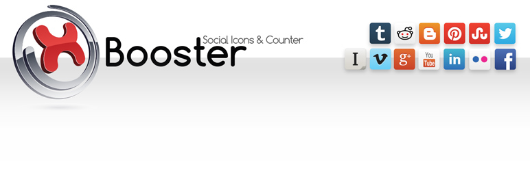 XBooster Social Icons With Counter Preview Wordpress Plugin - Rating, Reviews, Demo & Download