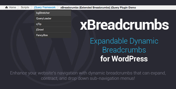 XBreadcrumbs – Expandable Navigation Plugin for Wordpress Preview - Rating, Reviews, Demo & Download