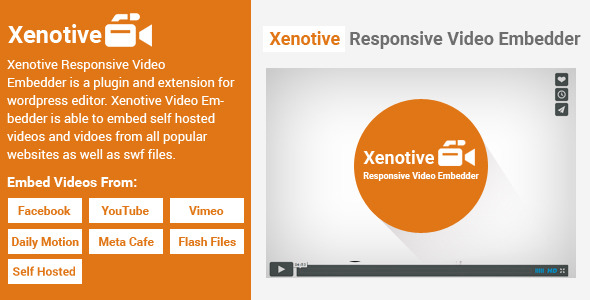 Xenotive Responsive Video Embedder Preview Wordpress Plugin - Rating, Reviews, Demo & Download