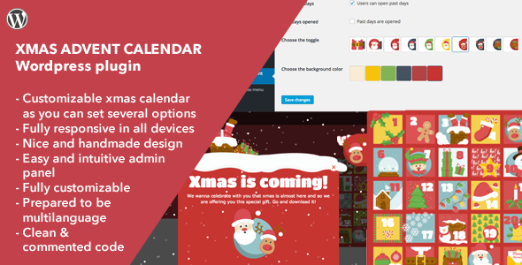 Xmas Advent Calendar – Wordpress Plugin Preview - Rating, Reviews, Demo & Download