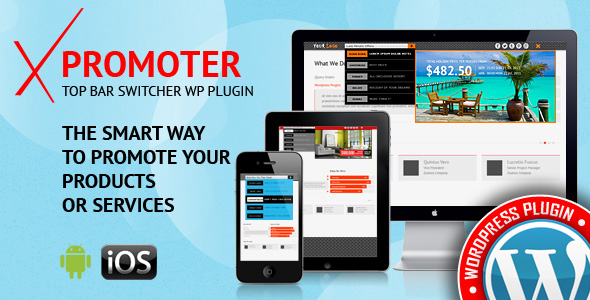 XPromoter – Top Bar Switcher Responsive WordPress Plugin Preview - Rating, Reviews, Demo & Download