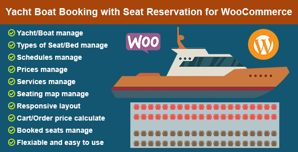 Yacht Boat Booking With Seat Reservation For WooCommerce Preview Wordpress Plugin - Rating, Reviews, Demo & Download