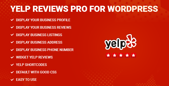 Yelp Reviews Pro Plugin for Wordpress Preview - Rating, Reviews, Demo & Download