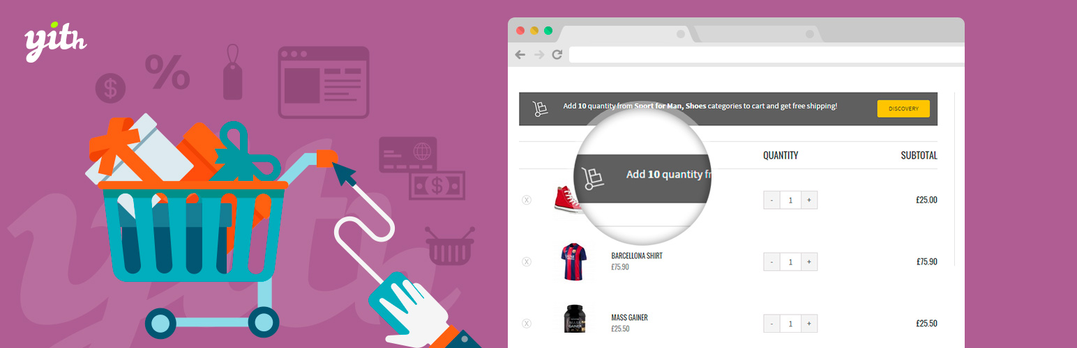 YITH WooCommerce Cart Messages Preview Wordpress Plugin - Rating, Reviews, Demo & Download