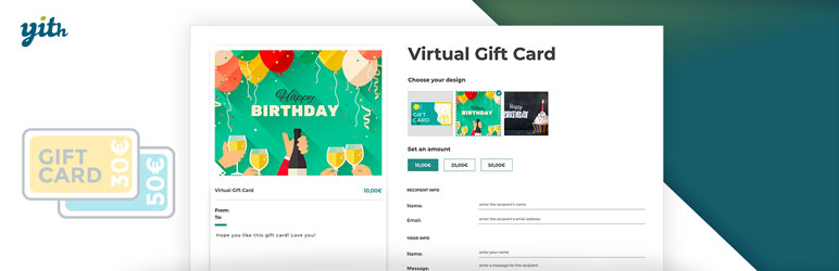 YITH WooCommerce Gift Cards Preview Wordpress Plugin - Rating, Reviews, Demo & Download