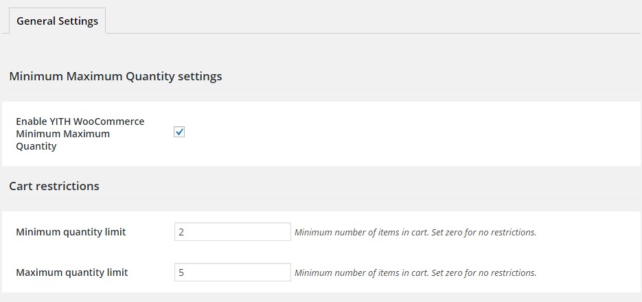YITH WooCommerce Minimum Maximum Quantity Preview Wordpress Plugin - Rating, Reviews, Demo & Download