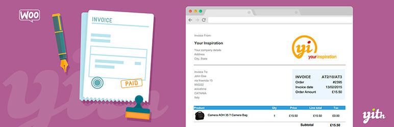 YITH WooCommerce PDF Invoice And Shipping List Preview Wordpress Plugin - Rating, Reviews, Demo & Download