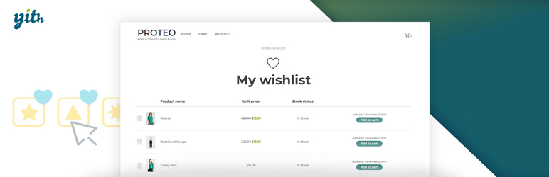 YITH WooCommerce Wishlist Preview Wordpress Plugin - Rating, Reviews, Demo & Download