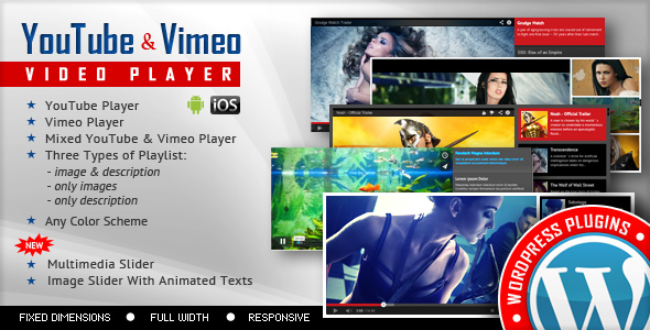 Youtube Vimeo Video Player And Slider WP Plugin Preview - Rating, Reviews, Demo & Download