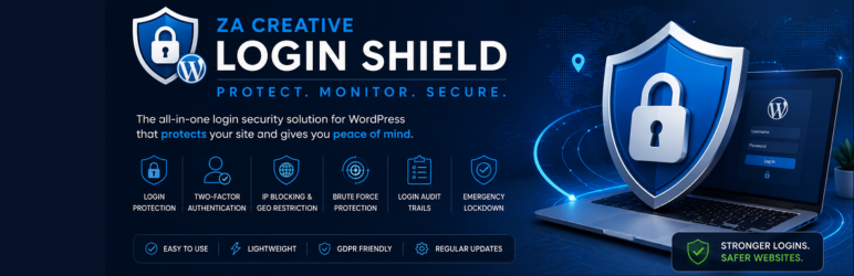 ZA Creative Login Shield Preview Wordpress Plugin - Rating, Reviews, Demo & Download