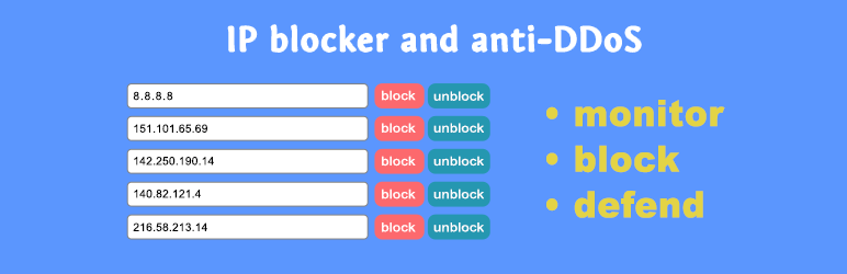 Zaygl IP Blocker And Anti-DDoS Preview Wordpress Plugin - Rating, Reviews, Demo & Download
