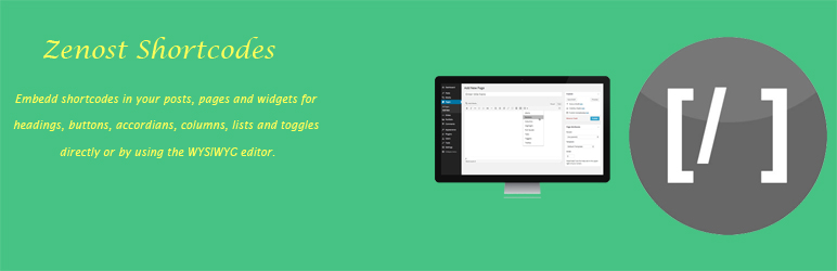 Zenost Shortcodes Preview Wordpress Plugin - Rating, Reviews, Demo & Download