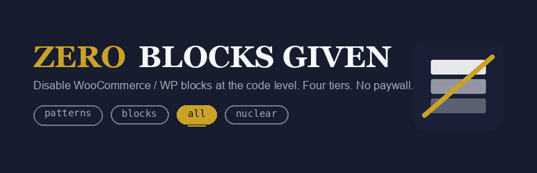 Zero Blocks Given Preview Wordpress Plugin - Rating, Reviews, Demo & Download