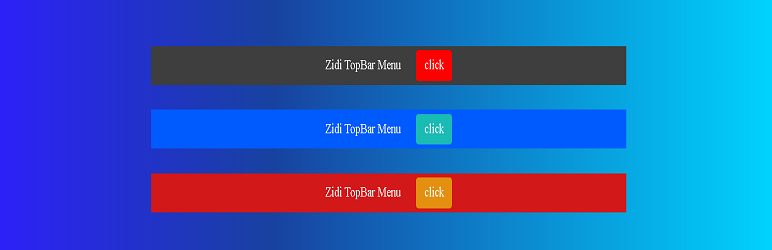 Zidi TopBar Menu Preview Wordpress Plugin - Rating, Reviews, Demo & Download