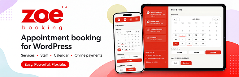 Zoe Booking Preview Wordpress Plugin - Rating, Reviews, Demo & Download
