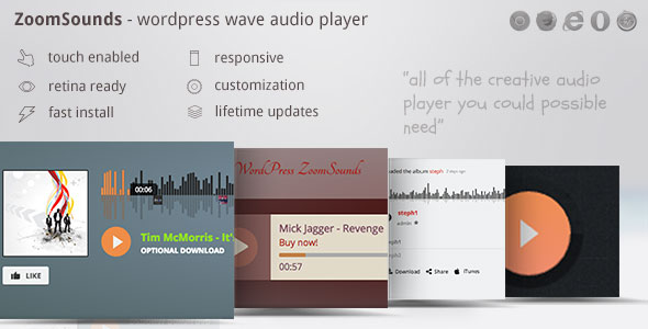 ZoomSounds – WordPress Wave Audio Player With Playlist Preview - Rating, Reviews, Demo & Download
