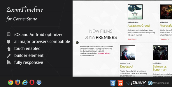 ZoomTimeline For CornerStone – Timeline Pack Preview Wordpress Plugin - Rating, Reviews, Demo & Download