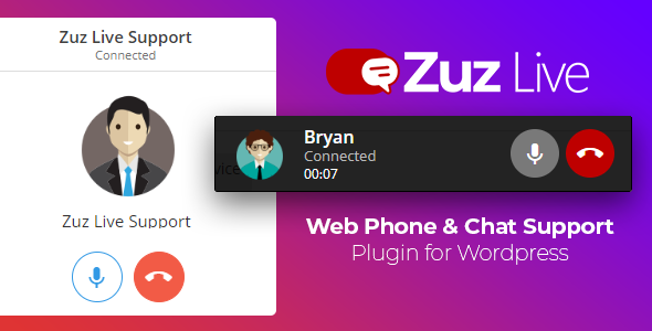 Zuz Live Web Phone Call & Chat Support Plugin For Wordpress Preview - Rating, Reviews, Demo & Download